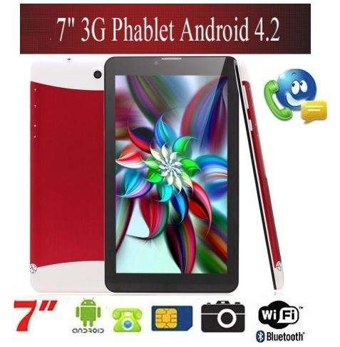 7" 3G Android 4.2 Tablet Smartphone, Dual SIM Cards, Dual Cameras, GPS, Wi-Fi, Bluetooth