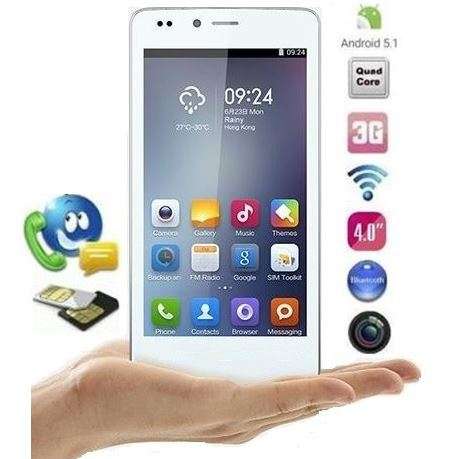 4.5" Android 5.1 Quad Core Smartphone, Wi-Fi, 3G, Bluetooth, Dual Sim & Camera, GPS,Gravity Sensor