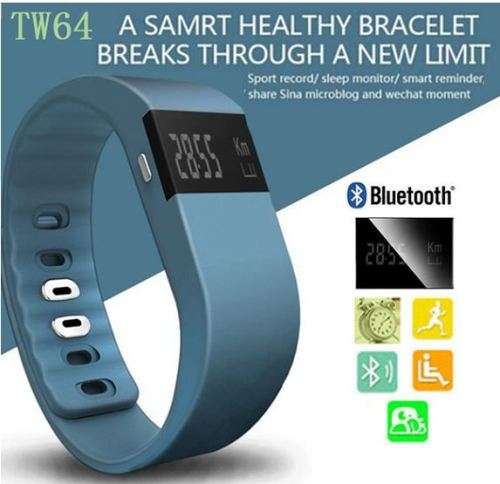 Bluetooth Smartwatch & Fitness Bracelet with Pedometer for Samsung & Android Phones BLUE