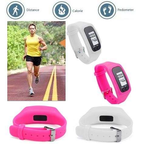 LCD Sport & Fitness PEDOMETER Wrist Watch, Step Counter, Calories, Distance, Available in 3 Colours