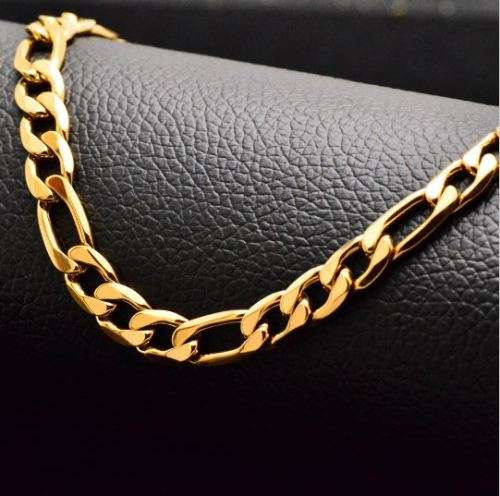 Elegant Men's 6mm Golden Stainless Steel Link Chain Bracelet in Complimentary Gift Box