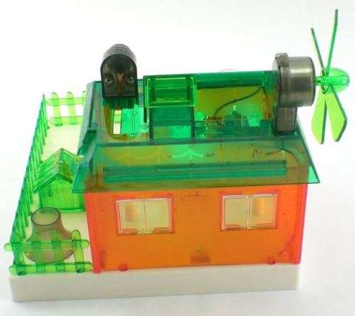 Educational Learn While Building Your Own Solar Powered House - LED Sign Display, Sound, Windmill