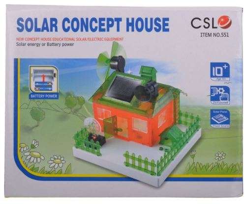 Educational Learn While Building Your Own Solar Powered House - LED Sign Display, Sound, Windmill
