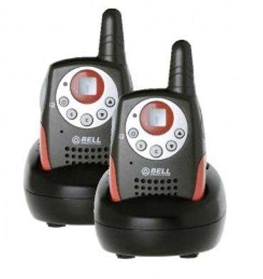 2 Piece BELL 8 Channel 2 Way Hand Radio Set, 5km Range, LED Torch, PTT Function etc...