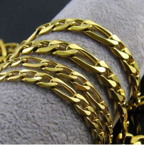 Elegant Men's 6mm Golden Stainless Steel Link Chain Necklace in Complimentary Gift Box