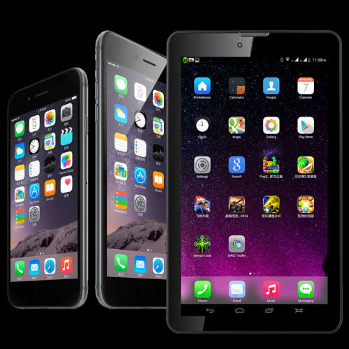 7" Android Smartphone Tablet, 4GB + 8GB SD Card FREE, Wi-Fi, 3G, Dual Sim Cards, Dual Cameras, GPS