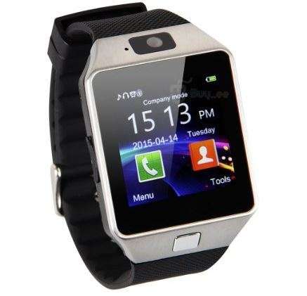 Smart Watch Phone -  SIM CARD, Bluetooth, Camera, Sleep Monitor, SD Card, MP3 etc. - Silver