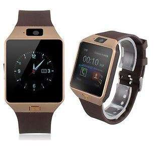 Smartwatch Phone, SIM, Bluetooth, Camera, Sleep Monitor, SD Card, MP3, Gold - FREE SCREEN PROTECTOR