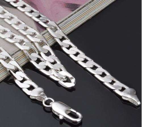 Elegant Stainless Steel Link Chain Necklace for Men in Complimentary Gift Box