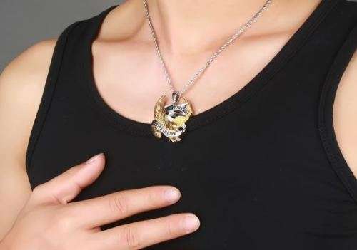VNOX Stainless Steel Eagle LIVE TO RIDE Bikers Chain & Pendant in Gift Box
