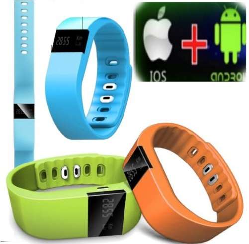 Bluetooth Smartwatch & Fitness Bracelet with Pedometer for Samsung & Android Phones BLUE