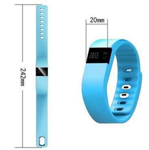 Bluetooth Smartwatch & Fitness Bracelet with Pedometer for Samsung & Android Phones BLUE
