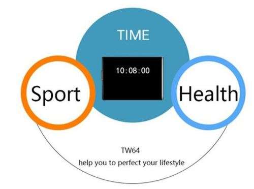 Bluetooth Smartwatch & Fitness Bracelet with Pedometer for Samsung & Android Phones BLUE