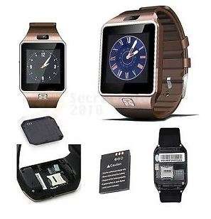 Smartwatch Phone, SIM, Bluetooth, Camera, Sleep Monitor, SD Card, MP3, Gold - FREE SCREEN PROTECTOR