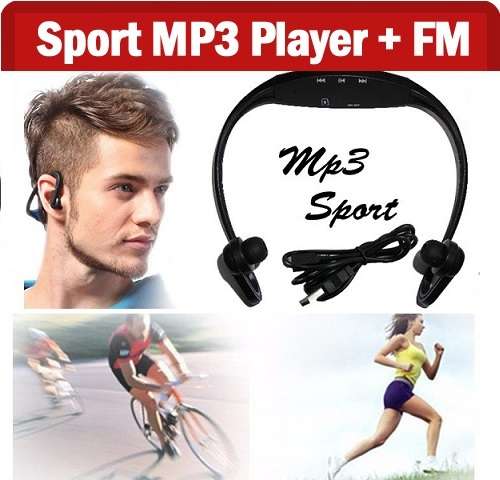 8G Sport & Fitness Wireless MP 3 Player Headset Headphone - Build in FM Radio & Micro SD Card Slot