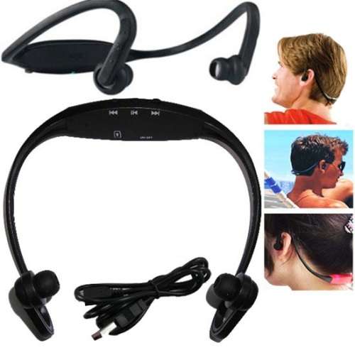 8G Sport & Fitness Wireless MP 3 Player Headset Headphone - Build in FM Radio & Micro SD Card Slot