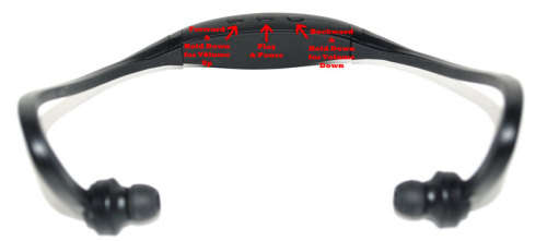 8G Sport & Fitness Wireless MP 3 Player Headset Headphone - Build in FM Radio & Micro SD Card Slot