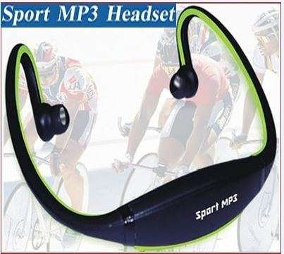 8G Sport & Fitness Wireless MP 3 Player Headset Headphone - Build in FM Radio & Micro SD Card Slot