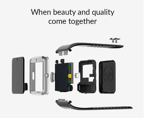 Smart Watch Phone -  SIM CARD, Bluetooth, Camera, Sleep Monitor, SD Card, MP3 etc. - White