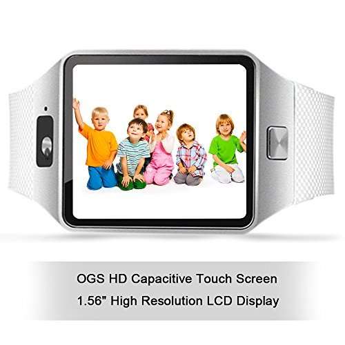 Smart Watch Phone -  SIM CARD, Bluetooth, Camera, Sleep Monitor, SD Card, MP3 etc. - White