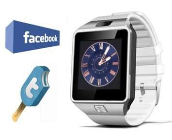Smart Watch Phone -  SIM CARD, Bluetooth, Camera, Sleep Monitor, SD Card, MP3 etc. - White
