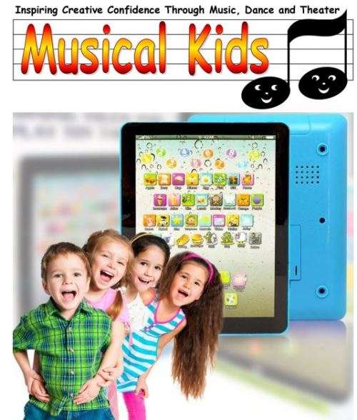 Magical Learning Music Tablet - Touch Screen, Colour Full Lights, Lots of Music & Instruments