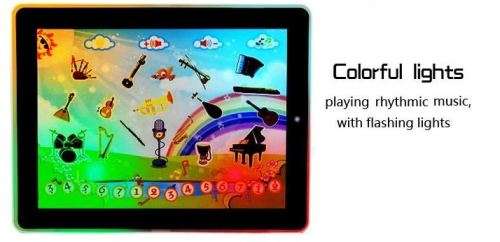 Magical Learning Music Tablet - Touch Screen, Colour Full Lights, Lots of Music & Instruments