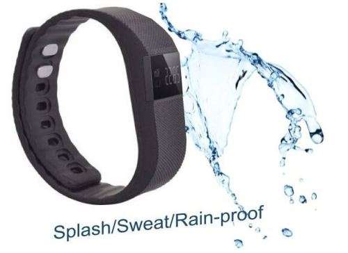 Bluetooth Smartwatch & Fitness Bracelet with Pedometer for Samsung & Android Phones BLACK