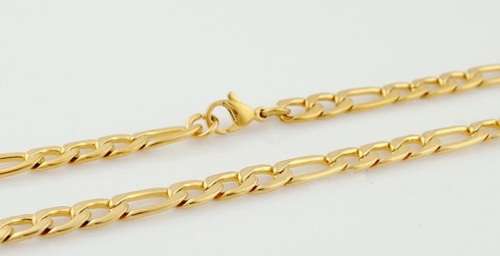 Elegant Men's 6mm Golden Stainless Steel Link Chain Necklace in Complimentary Gift Box