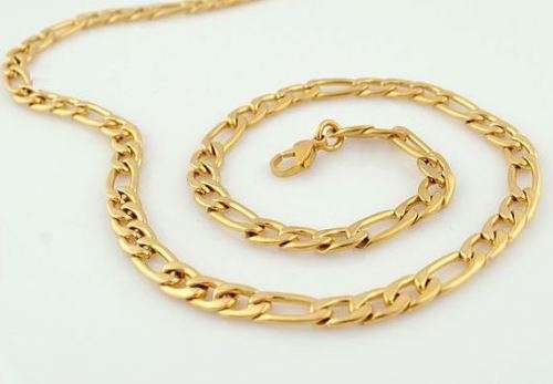 Elegant Men's 6mm Golden Stainless Steel Link Chain Necklace in Complimentary Gift Box