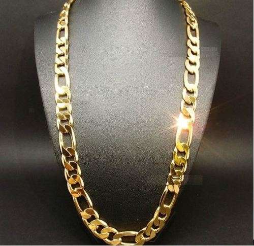 Elegant Men's 6mm Golden Stainless Steel Link Chain Necklace in Complimentary Gift Box