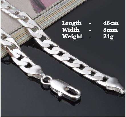 Elegant Stainless Steel Link Chain Necklace for Men in Complimentary Gift Box