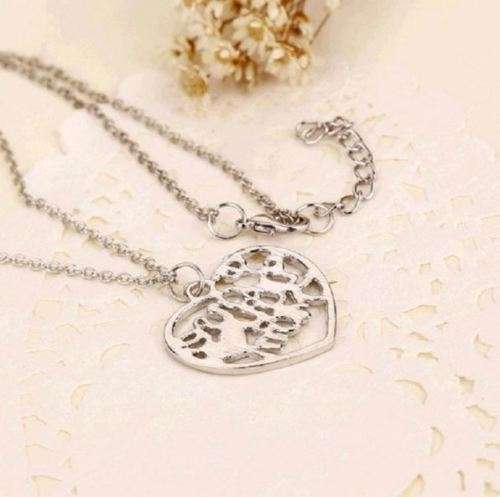 Elegant Silver Plated Jewelry Set With Love You Mom Heart Pendant in Complimentary Gift Box