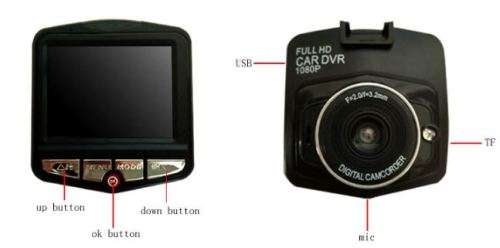 2.4" LCD 1080P Full HD, 170 Degree, Night Vision Vehicle DVR With G-Sensor for Motion Detection