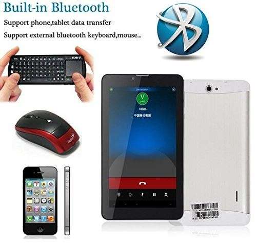 7" Android Smartphone Tablet, Wi-Fi, 3G, Dual Sim Cards, Dual Cameras, Touch Screen, 4GB, GPS-SILVER