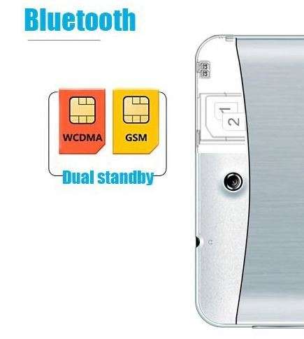 7" Android Smartphone Tablet, Wi-Fi, 3G, Dual Sim Cards, Dual Cameras, Touch Screen, 4GB, GPS-SILVER