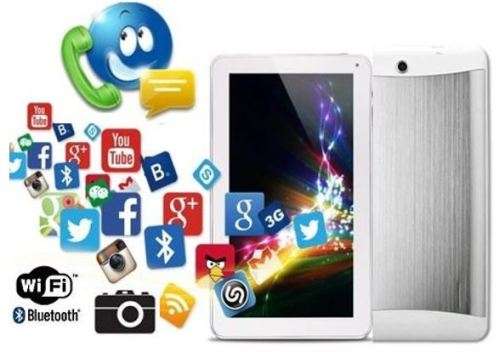 7" Android Smartphone Tablet, Wi-Fi, 3G, Dual Sim Cards, Dual Cameras, Touch Screen, 4GB, GPS-SILVER