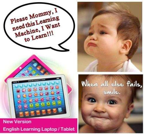 10.5" Intelligent Educational Tablet - Touch Screen, Colour Full Lights, Words, Numbers, Quiz, Songs