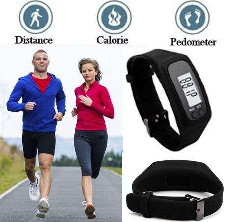 LCD Sport & Fitness PEDOMETER Wrist Watch, Step Counter, Calories, Distance, etc