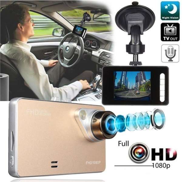 2.4" Full HD 1080P DVR Camera & Cam Recorder For Vehichle, Motion Detection. G-Sensor, Night Vision
