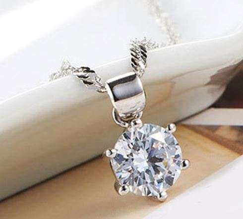 Exquisite 925 Sterling Silver Twisted Chain Cubic Zirconia Jewelry Set in Complimentary Gift Box