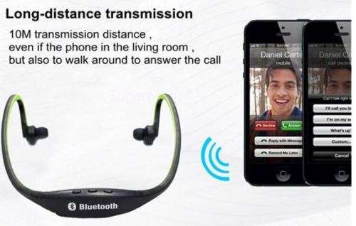 Bluetooth Wireless Headset - MP3 Player, FM Radio, Micro SD Card for Android & iPhone