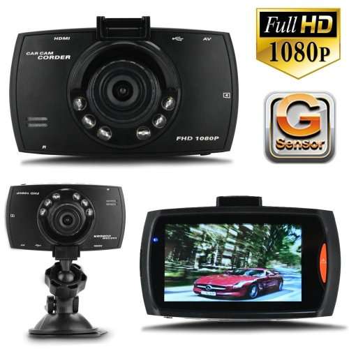 2.7" Full HD 1080P DVR Camera & Cam Recorder For Vehichle, Motion Detection. G-Sensor, Night Vision