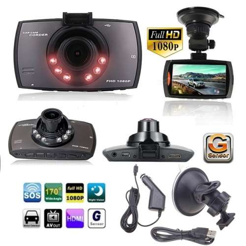 2.7" Full HD 1080P DVR Camera & Cam Recorder For Vehichle, Motion Detection. G-Sensor, Night Vision