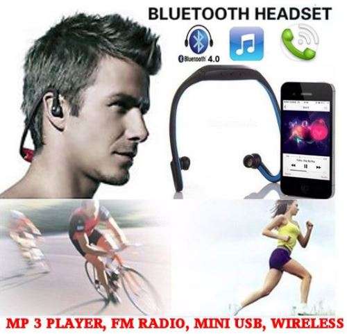 Bluetooth Wireless Headset - MP3 Player, FM Radio, Micro SD Card for Android & iPhone