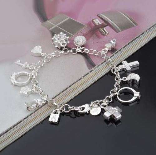 Exquisite Solid Silver Fill Charm Bracelet in Complimentary Gift Box