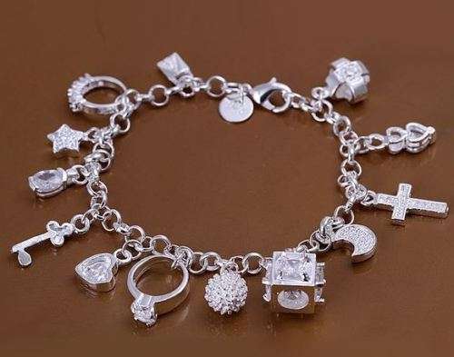 Exquisite Solid Silver Fill Charm Bracelet in Complimentary Gift Box