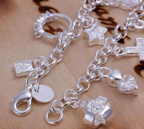 Exquisite Solid Silver Fill Charm Bracelet in Complimentary Gift Box