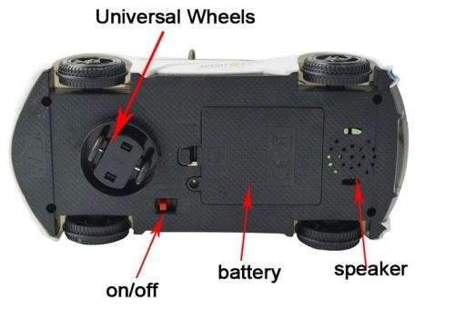 Electric 3D Bump-'n-Go Car with Four Transparent Colours & Music