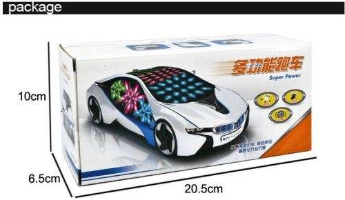 Electric 3D Bump-'n-Go Car with Four Transparent Colours & Music